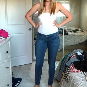 Koral medium wash low rise jeans